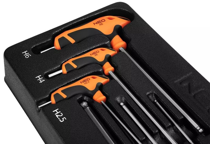 Набір ключів HEX NEO Tools 6 шт. вставка 84-254 (5907558483956) - зображення 4