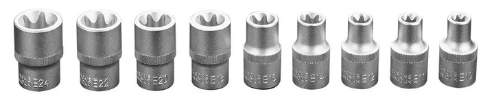 Zestaw kluczy nasadowych NEO Tools 1/2" Torx 9 szt. 08-649 (5907558417074) - obraz 1