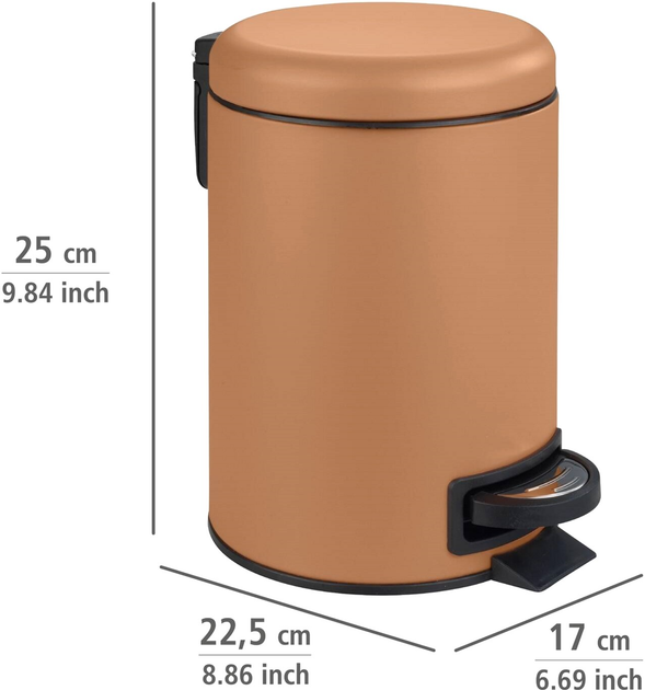 Kosz na śmieci Wenko Leman 3 l Miedziany (4008838335819) - obraz 5