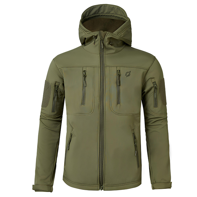 Мужская куртка Eagle Soft Shell JA-01-0 с флисом Olive Green XL - изображение 1