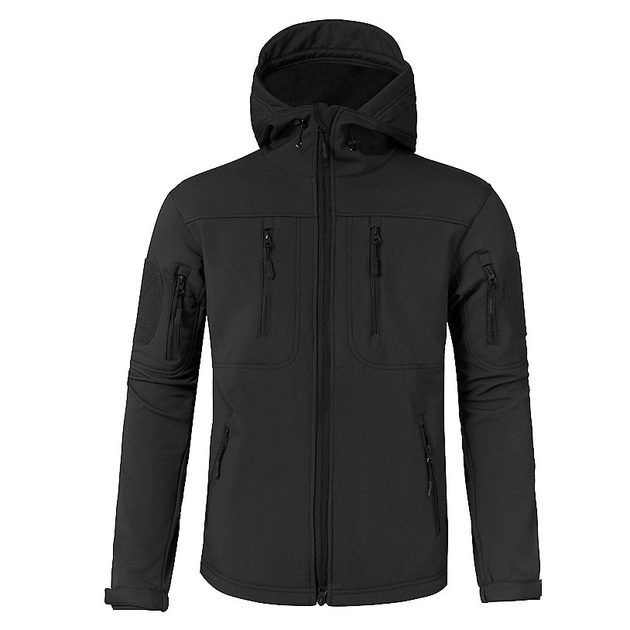 Мужская куртка Eagle Soft Shell JA-01-0 с флисом Black L - изображение 1