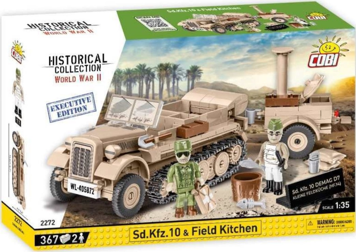 Конструктор Cobi HC ВВВ Sd.Kfz.10 Трактор і польова кухня 369 деталей (5902251022723) - зображення 1