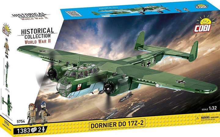 Klocki konstrukcyjne Cobi HC WWII Dornier DO 17Z-2 1385 elementów (5902251057541) - obraz 1