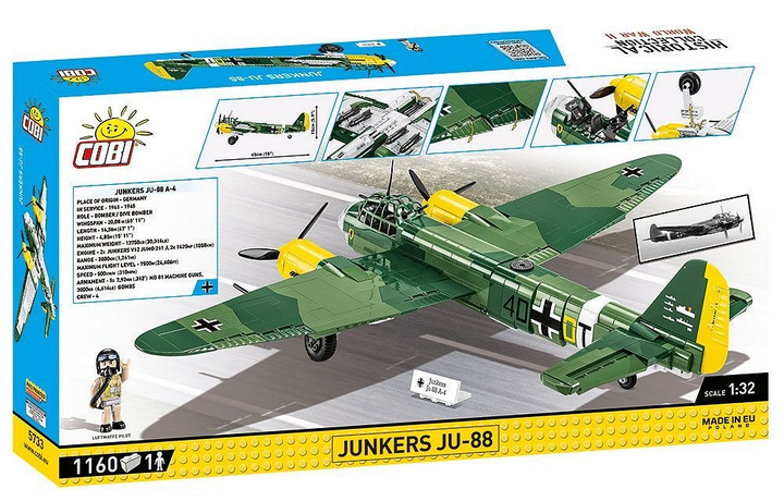 Klocki konstrukcyjne Cobi HC WWII Junkers Ju 88 1161 element (5902251057336) - obraz 12