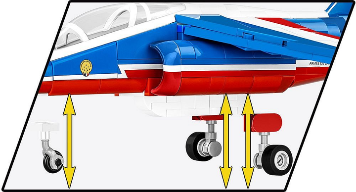 Klocki konstrukcyjne Cobi Armed Forces Alpha Jet Patrouille de France 387 elementów (5902251058418) - obraz 4