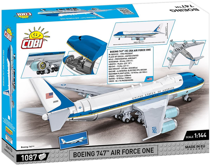 Конструктор Cobi Boeing 747 Air Force One 1087 деталей (5902251266103) - зображення 10