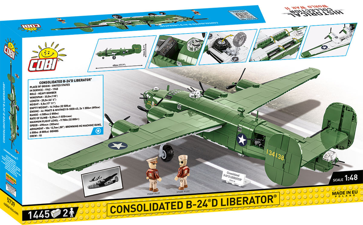 Klocki konstrukcyjne Cobi Consolidated B-24 Liberator 1445 elementów (5902251057398) - obraz 14