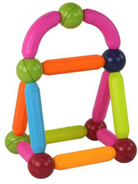 Klocki magnetyczne LEAN Toys Large of Magnetic Blocks in a Case 64 elementy (5905991001751) - obraz 4