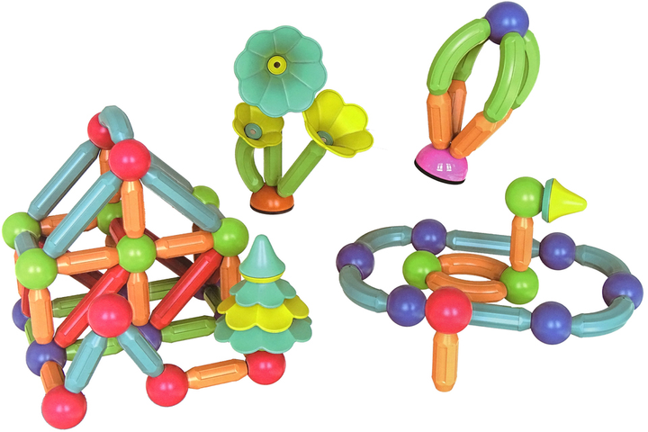 Конструктор магнітний LEAN Toys Constructive Plastic 78 деталей (5905515352178) - зображення 3