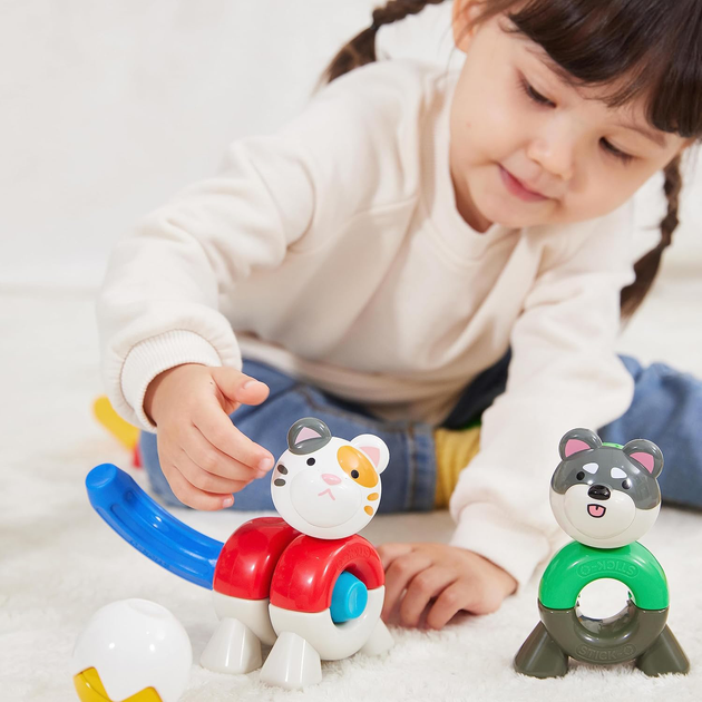 Конструктор магнітний Magformers Stick O Peek A Boo Кіт і пес 27 деталей (0730658902103) - зображення 10