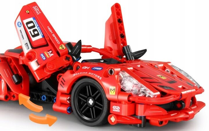 Klocki konstrukcyjne Pro Kids Samochód wyścigowy Czerwony 437 elementów (6973676040219) - obraz 3