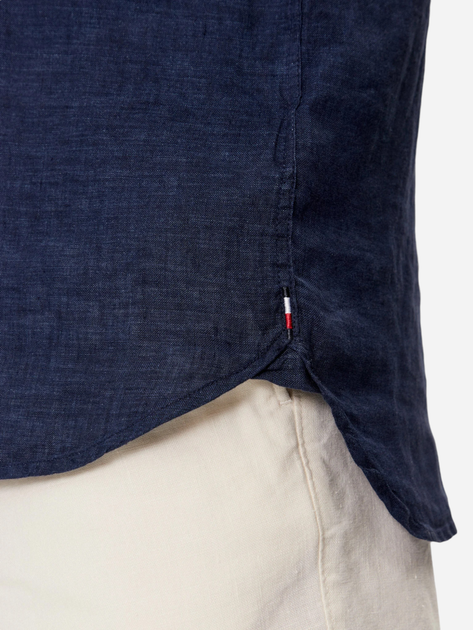 Koszula męska lniana z krótkom rękawem Tommy Hilfiger MW0MW35207-DCC XL Granatowa (8720646616107) - obraz 5