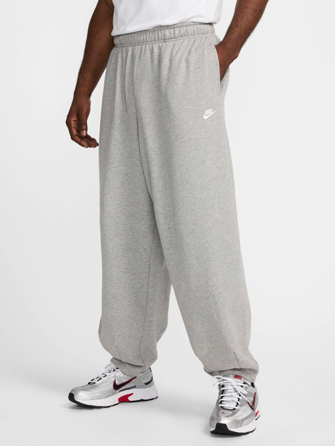 Акція на Спортивні штани утеплені чоловічі Nike M Nk Club Ft Oversized Pant HJ1822-063 XL Сірі від Rozetka