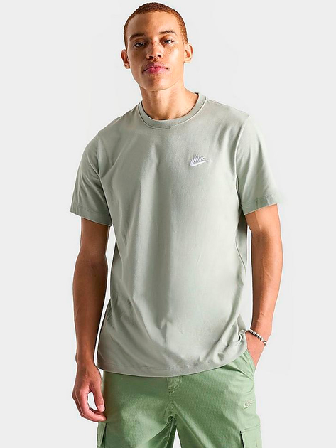 Акція на Футболка бавовняна чоловіча Nike M Nsw Club Tee AR4997-371 2XL Світло-зелена від Rozetka