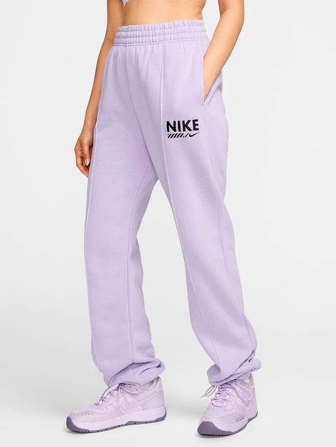 Акція на Спортивні штани на флісі жіночі Nike W Nsw Flc Pant Gls HM4319-515 XS Лілові від Rozetka