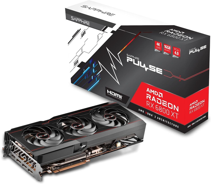 Видеокарта Sapphire Radeon RX 6800 XT 16 GB PULSE (11304-03) Б/У – фото ...