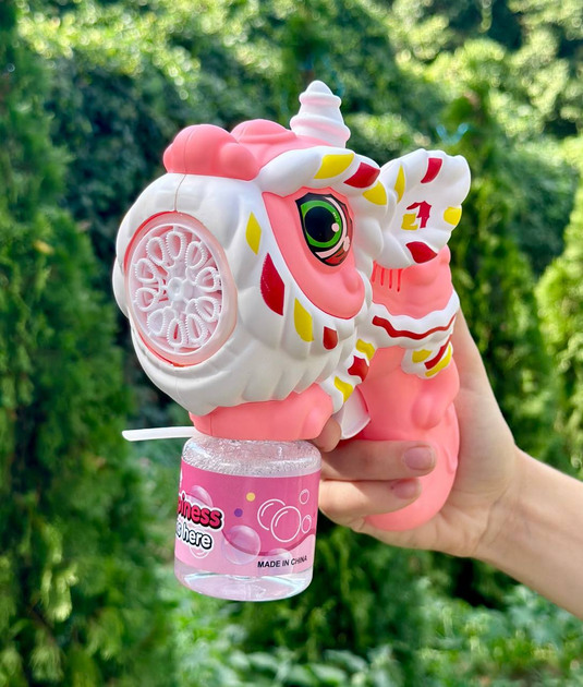 Пістолет з мильними бульбашками Bubble Fun 618 Рожевий пістолет - зображення 2
