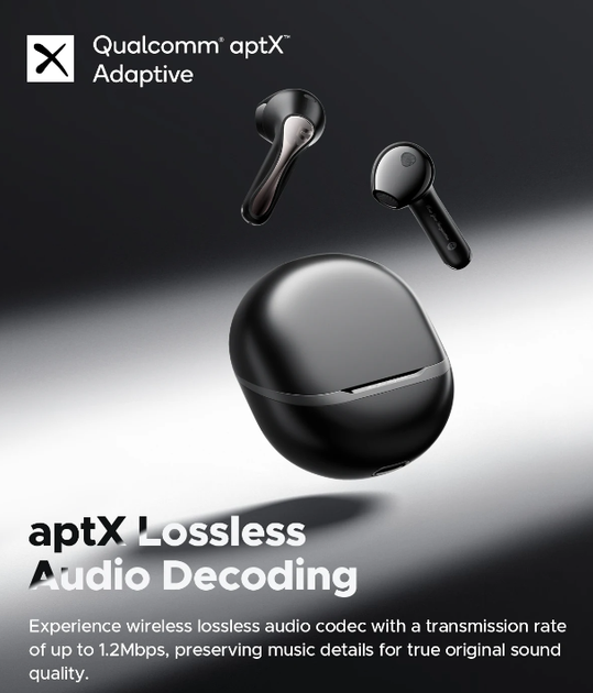 Наушники беспроводные SoundPEATS Air5 ANC Bluetooth 5.4 Black - изображение 5