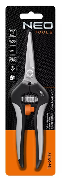 Sekator NEO Tools do młodych pędów 185 mm do 6 mm 15-207 (5907558464801) - obraz 3