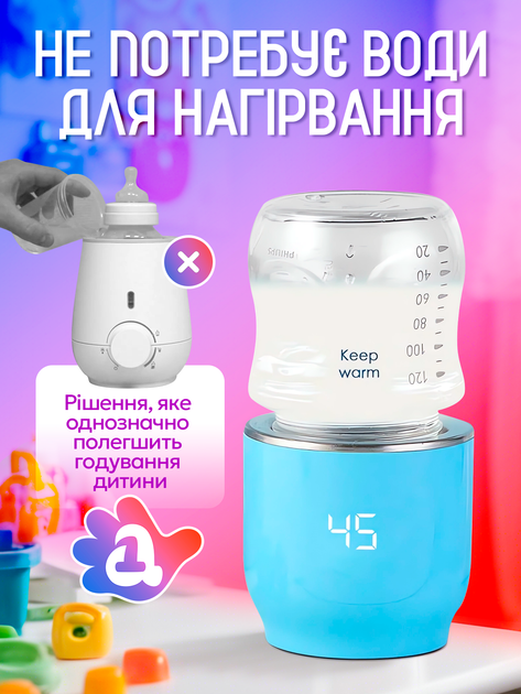 Підігрівач для пляшечок нагрівач бутилочок бездротовий портативний мобільний з акумулятором usb підігрів грілка апарат підігріву дитячого харчування дитячої суміші підігрівачі пляшечки нагрівачі Baby-1 (pink) - зображення 2
