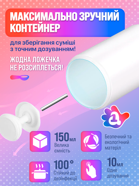 Дозатор контейнер емкость для хранения сухой молочной детской смеси Baby-1 - изображение 4