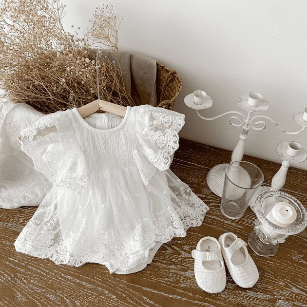 Летний детский бодик с кружевной юбкой Baby Fashion, Белый, 90 см - изображение 3