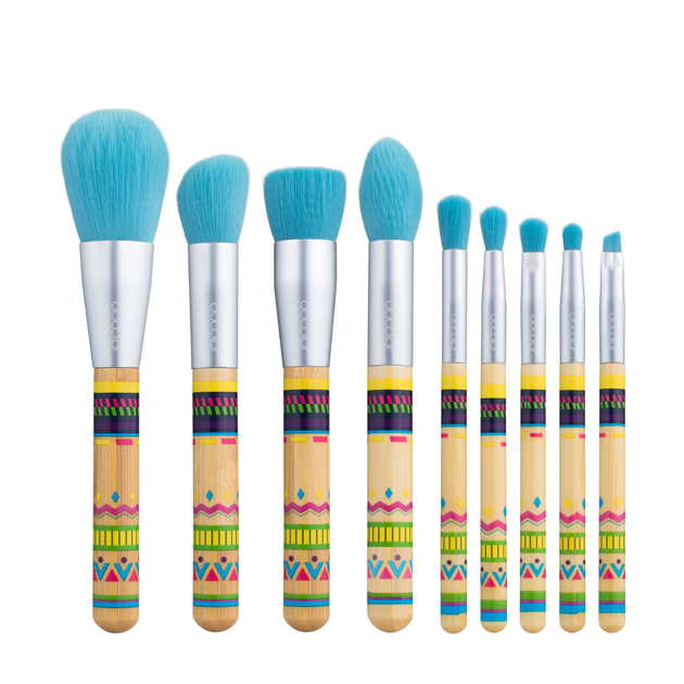 Набір пензлів для макіяжу Docolor Boho Bamboo Brush Set Р0906 (9 шт) - изображение 2