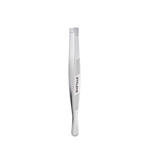 Пінцет для брів прямий Staleks Classic 90 мм TC-10/1 - изображение 2