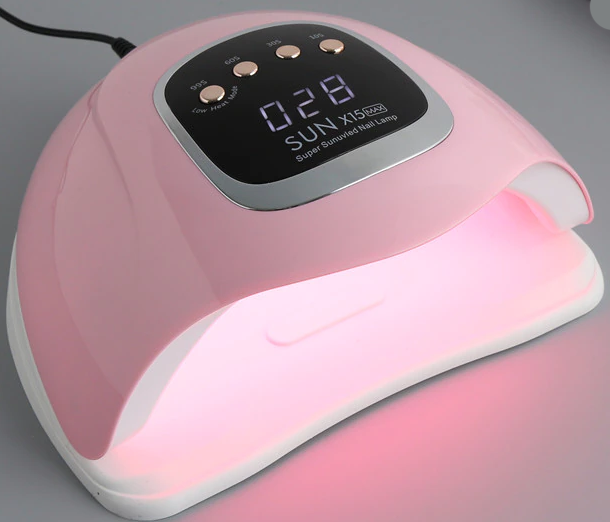 Професійна лампа для манікюру Nail Lamp SUN X 15 MAX 280W UV/LED для покриття нігтів гель лаком, рожевий гелем - зображення 4