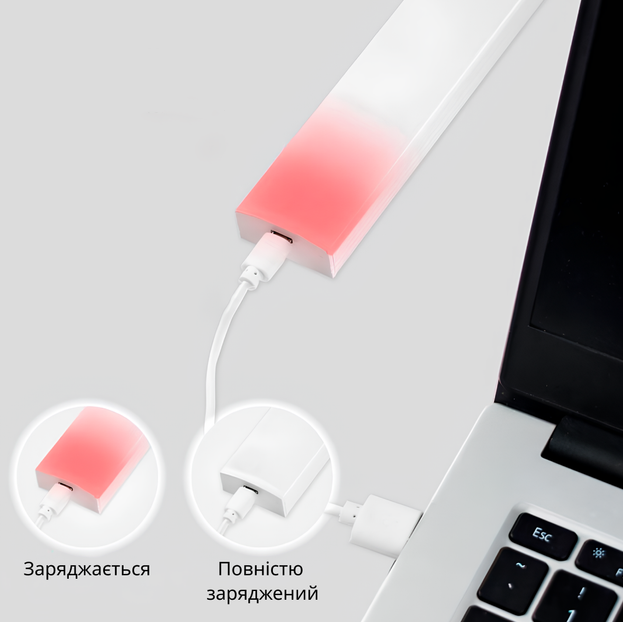 Светильникис аккумулятором и датчиком движения 6000K USB 5V набор 3шт 10см, 20см, 30смR9193 9194 9195 - изображение 6