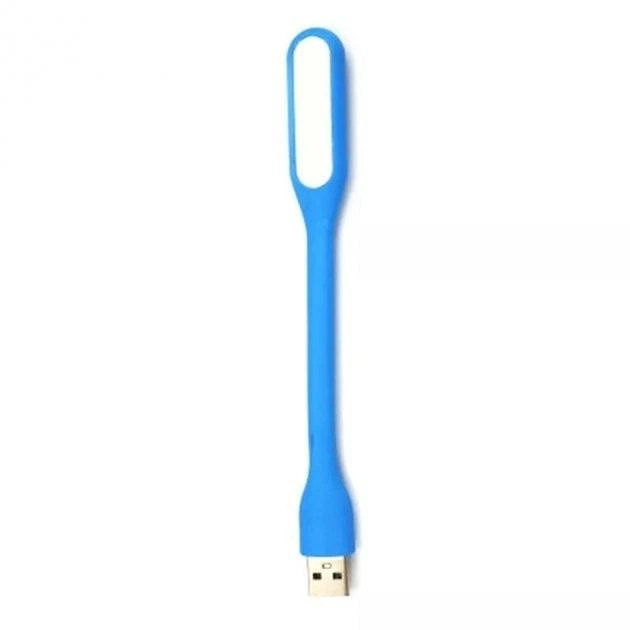 Светодиодный гибкий светильник LED ночник для повербанка компьютера ноутбука USB лампа-фонарик для чтения, Голубой - изображение 8