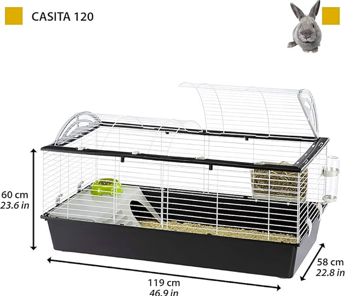 Клетка для кроликов и морских свинок Ferplast Casita 120 черная 119x58x60 см 57067170 - изображение 2