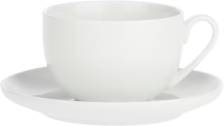 Zestaw filiżanek La Porcellana Bianca Corte ze spodkiem porcelana 250 ml x 4 szt (8027549069925) - obraz 2