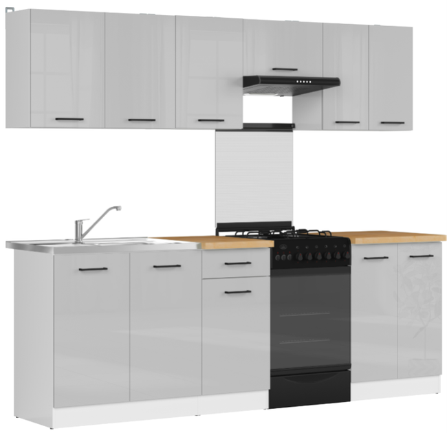 Кухонні гарнітури зі стільницею Junona Line 230 AGD Black Red White 230 (K24-JUNONA_AGD_WER_2/230_ZBL) 168708 - зображення 2
