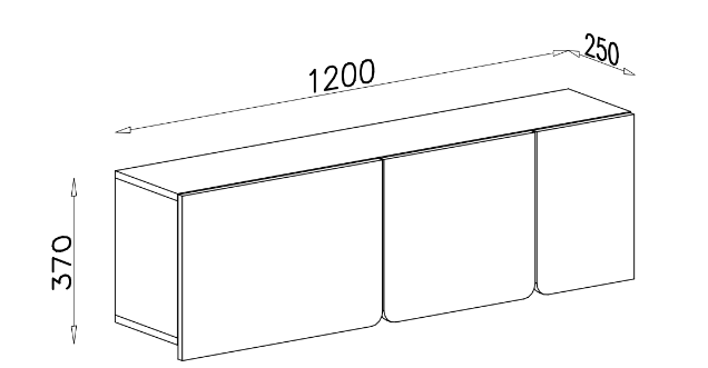 Тумба навісна Luca Meblar 120x37x25 (LUCA12) 169690 - Фото 2 Тумба навісна Luca Meblar 120x37x25 (LUCA12) 169690 - зображення 2