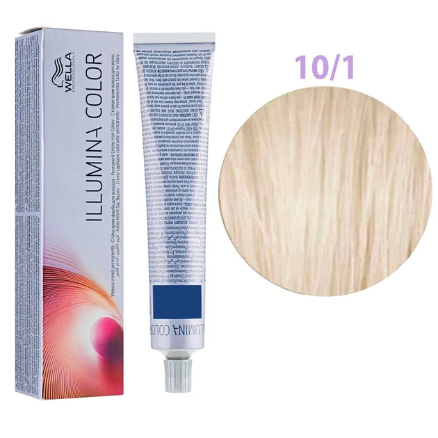 Фарба для волосся Wella Professionals Illumina Color Cool 10/1 (Lightest Blonde Ash) 60мл - Фото 1 Фарба для волосся Wella Professionals Illumina Color Cool 10/1 (Lightest Blonde Ash) 60мл - зображення 1