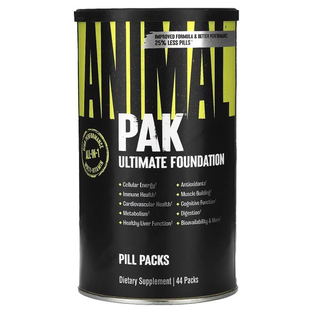 Витамины Universal Nutrition Animal Pak The Ultimate Foundation 44 ...