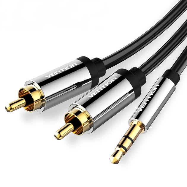 Кабель Vention 2м 3.5мм minijack-2RCA Стерео Аудиоадаптер Тюльпаны ...