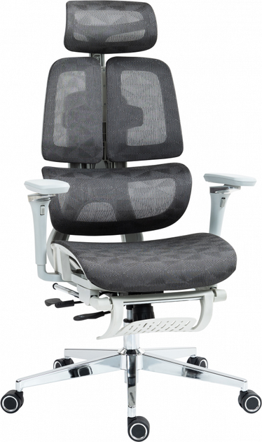Крісло GT RACER B-2450 White/Gray від Rozetka на платформі USKIDKA Акція на Крісло GT RACER B-2450 White/Gray від Rozetka