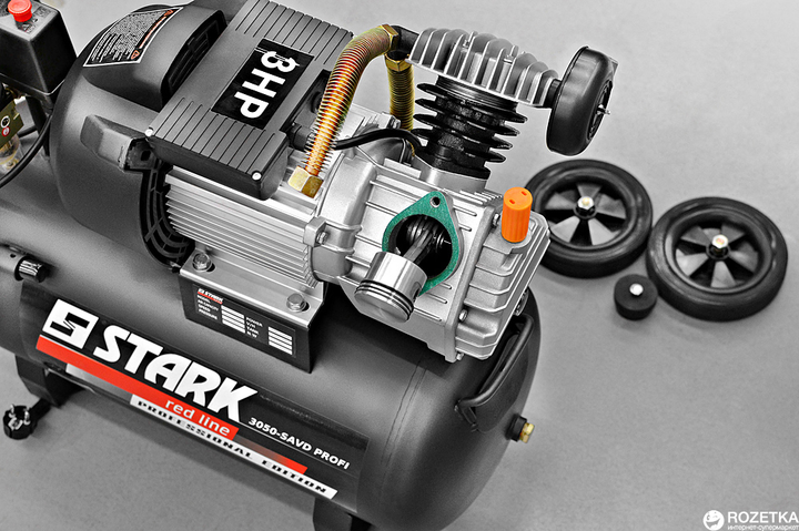 Компрессор воздушный Stark 3050-SAVD Profi 50 Л (300030050) - изображение 3