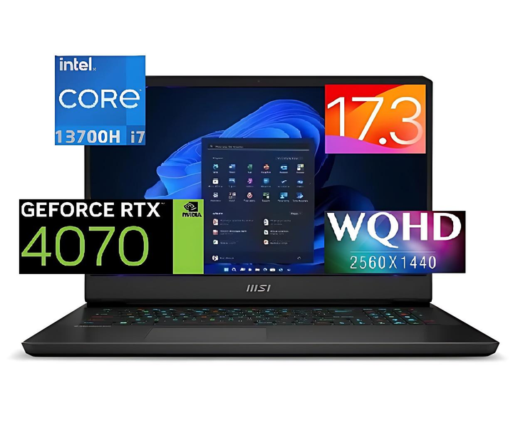 Ноутбук Ігровий (2024) MSI GP77 i7-13700H/64GB/2TB/Win11 RTX4070 240Hz - зображення 1