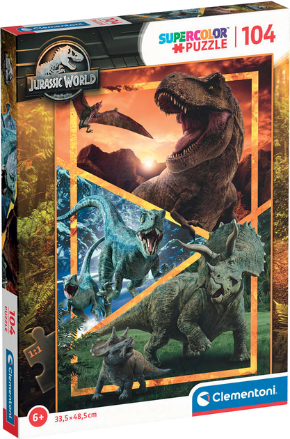 Puzzle Clementoni Jurassic World 104 elementy 27181 (8005125271818) - obraz 1