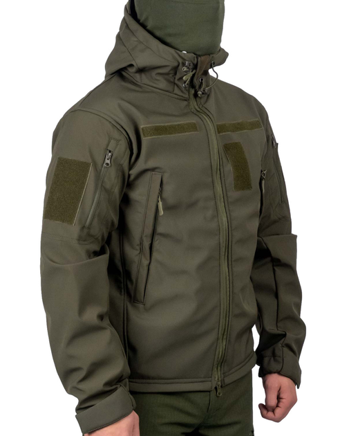 Тактична куртка WinTac Soft Shell Viking Olive XXS олива - изображение 2