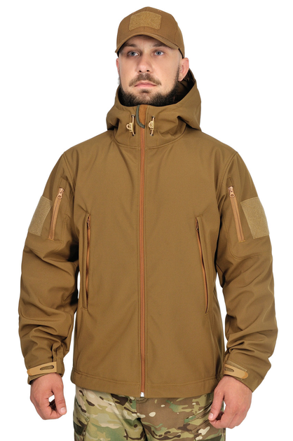 Тактична куртка WinTac Soft Shell VIKING Coyote 4XL койот - изображение 1