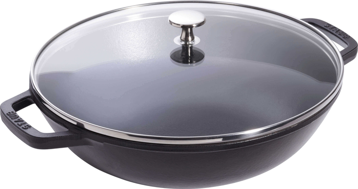 Patelnia Wok Staub Czarna 30 cm (3272340018626) - obraz 1