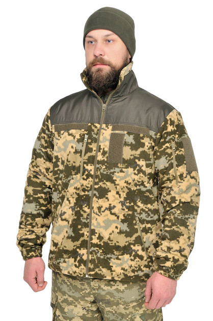 Тактична флісова кофта WinTac Sarmat ММ14 Fleece 300 гр/м 5XL піксель - изображение 1