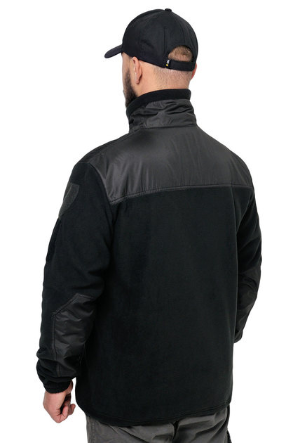 Тактична флісова кофта WinTac Jacket Black Ultrasoft М-300 M чорна - зображення 2