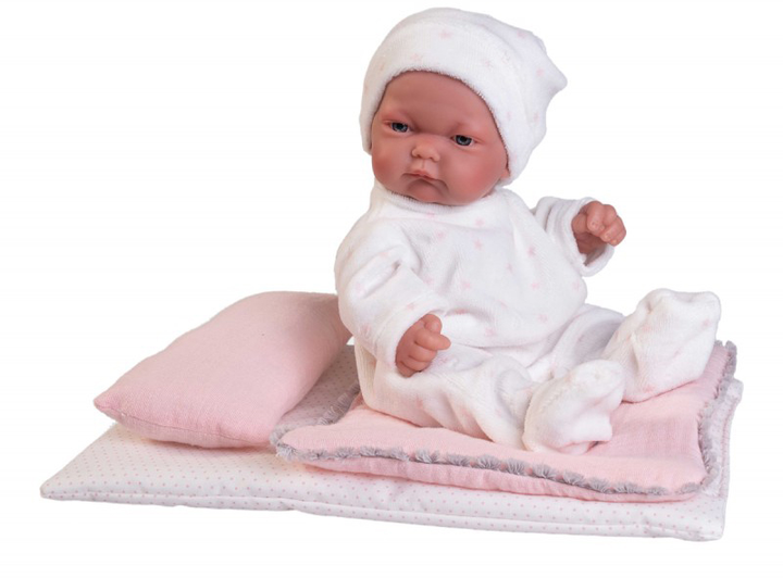 Lalka bobas Antonio Juan Pitu z pościelą i ubrankami 26 cm (8435083684946) - obraz 5
