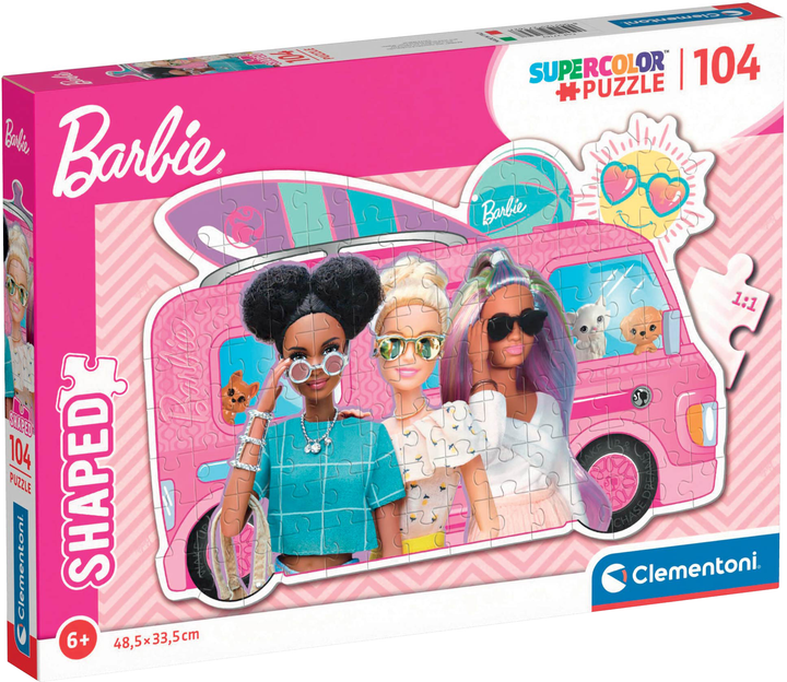 Puzzle Clementoni Shaped Barbie 104 elementy 27162 (8005125271627) - obraz 1