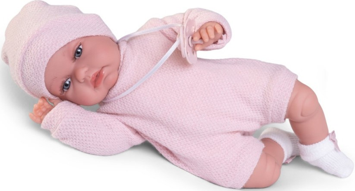 Lalka bobas Antonio Juan Baby Toneta Hiszpanka w kangurce 33 cm (8435083670574) - obraz 3
